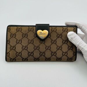 Gucci Long Heart Monogram Wallet